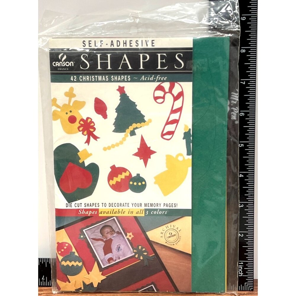 Vintage Canson Self-Adhesive Paper Shapes Die Cut Scrapbooking Crafts 706-2045